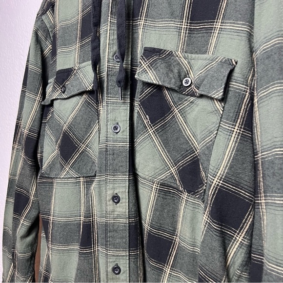 Upcycled Guns N' Roses Sweet Child of God Long Sleeve Hooded Flannel - Picture 4 of 6